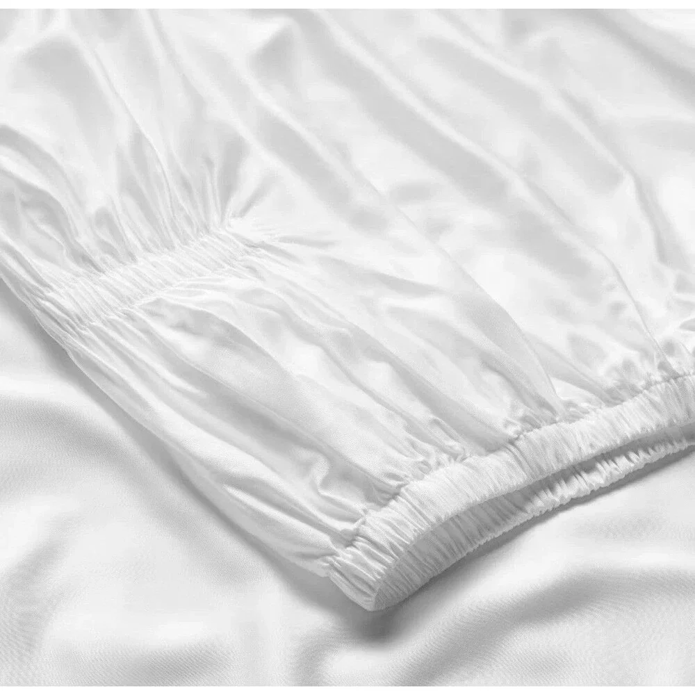 Queen 400 Thread Count Rayon from Bamboo Sheet Set White - Casaluna